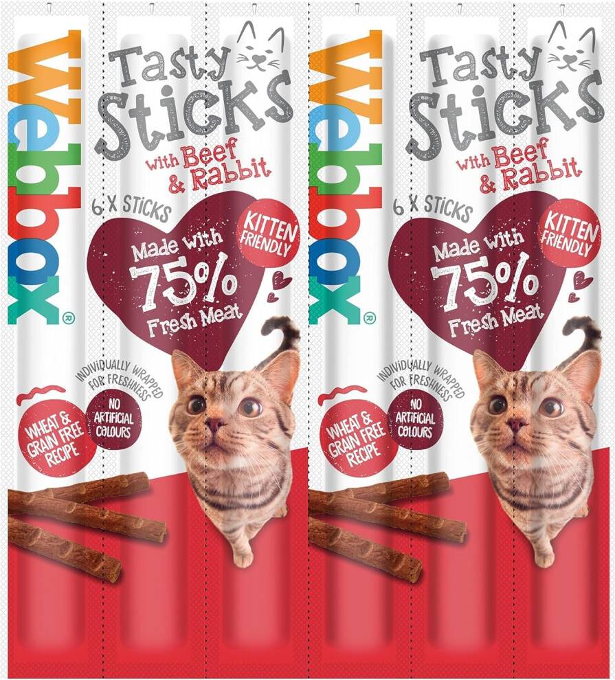 Webbox Cats Delight Sticks Beef Rabbit 6 Sticks