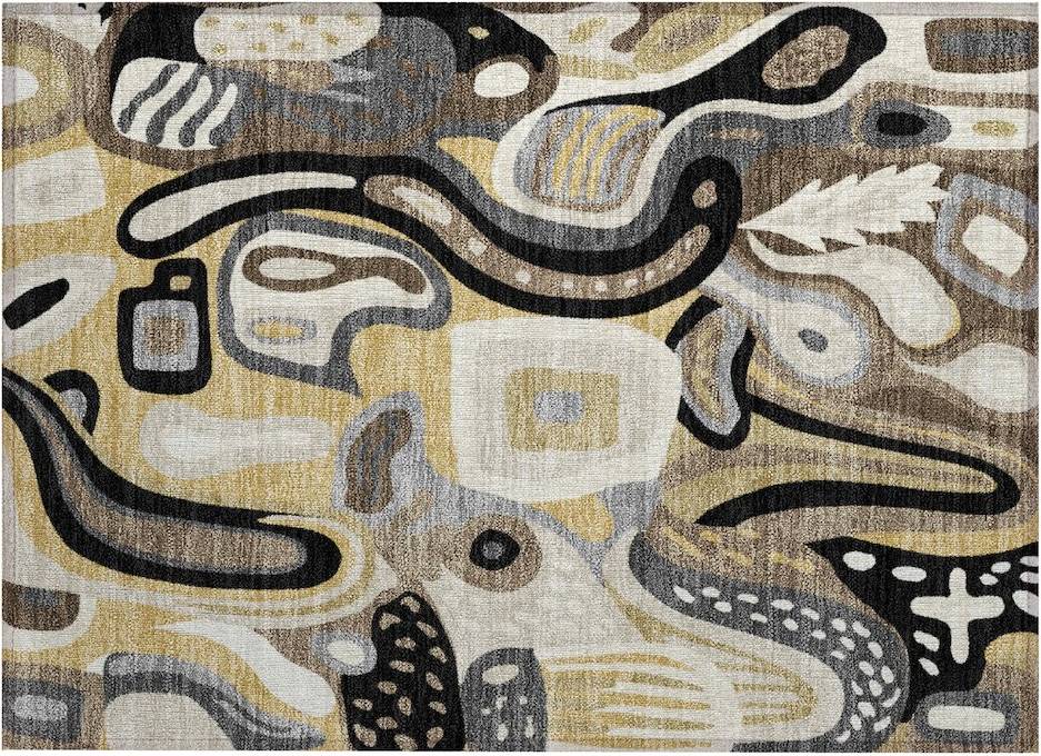 Addison Rugs Chantille Machine Washable Indoor Outdoor Rug Gold 20x30"