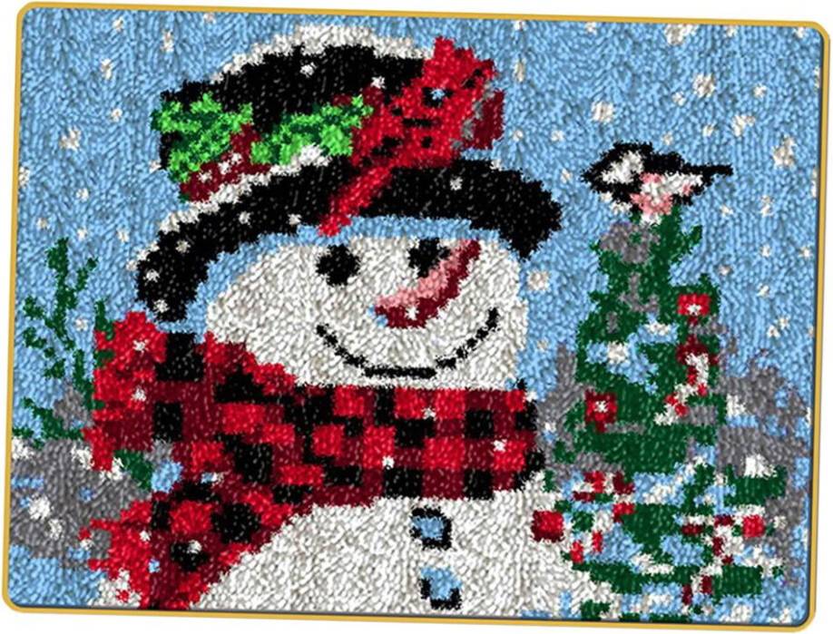 Rug making kits Snowman Latch Hook Kit