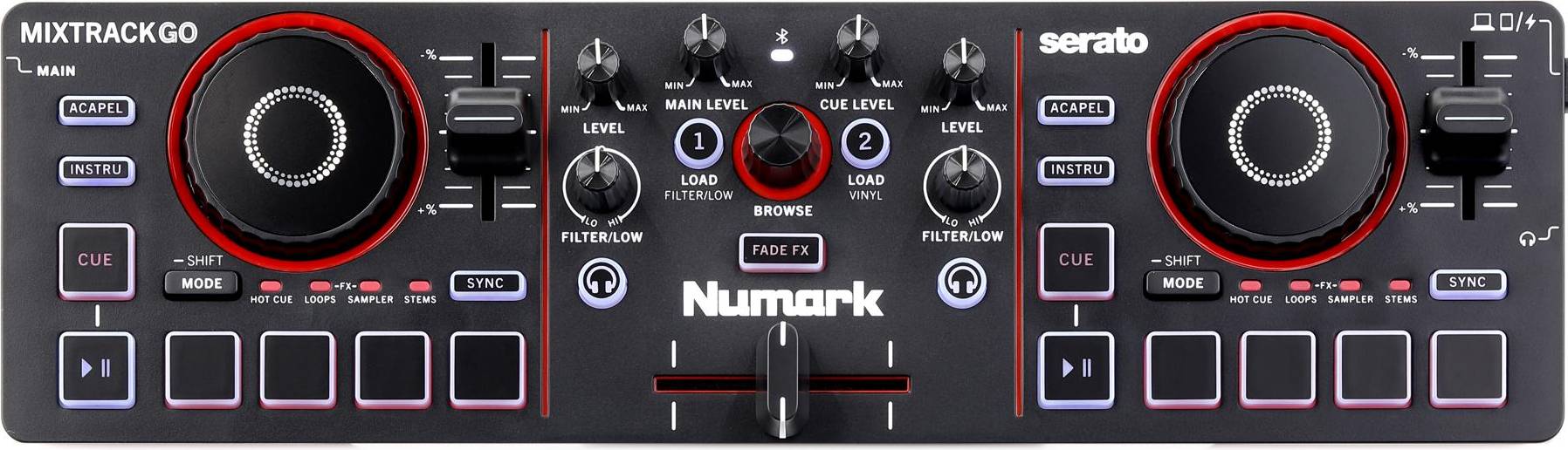 Numark MixTrack Go DJ Controller Bluetooth MIDI