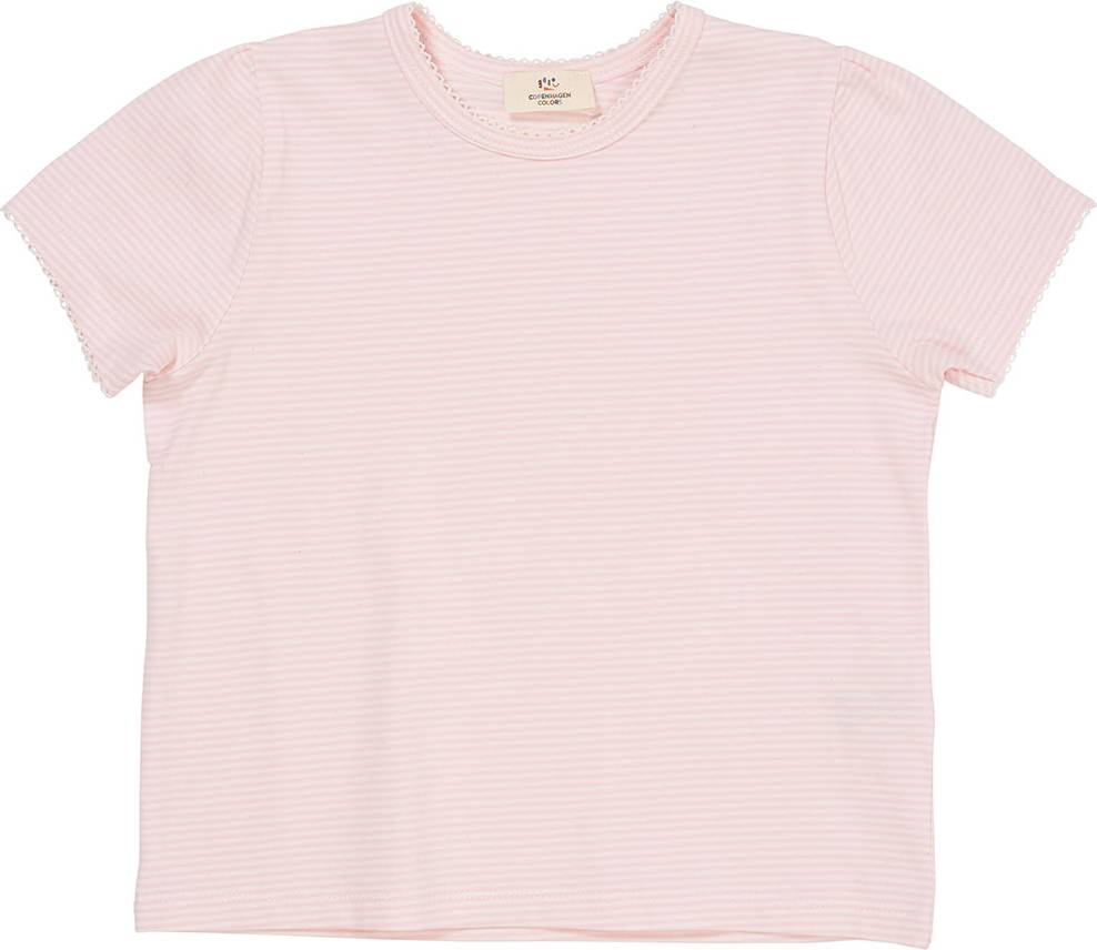 Striped T-Shirt With Ruffle Sleeves - Cream