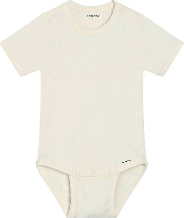 Minymo Body Ss Rib Bomull Modal Vanilla Ice - Cream