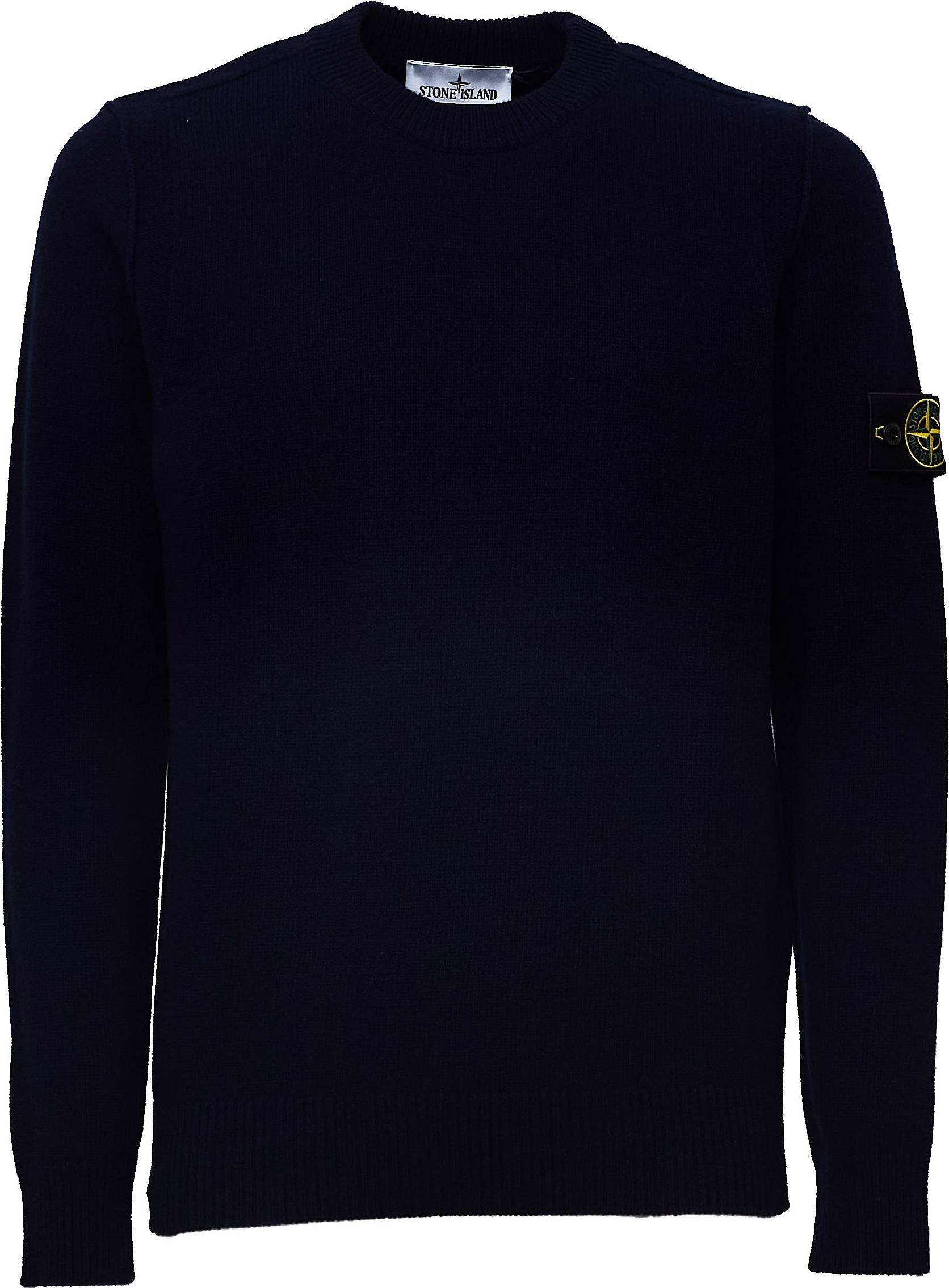 Light Pure RWS Wool Crew Neck Sweater - Black