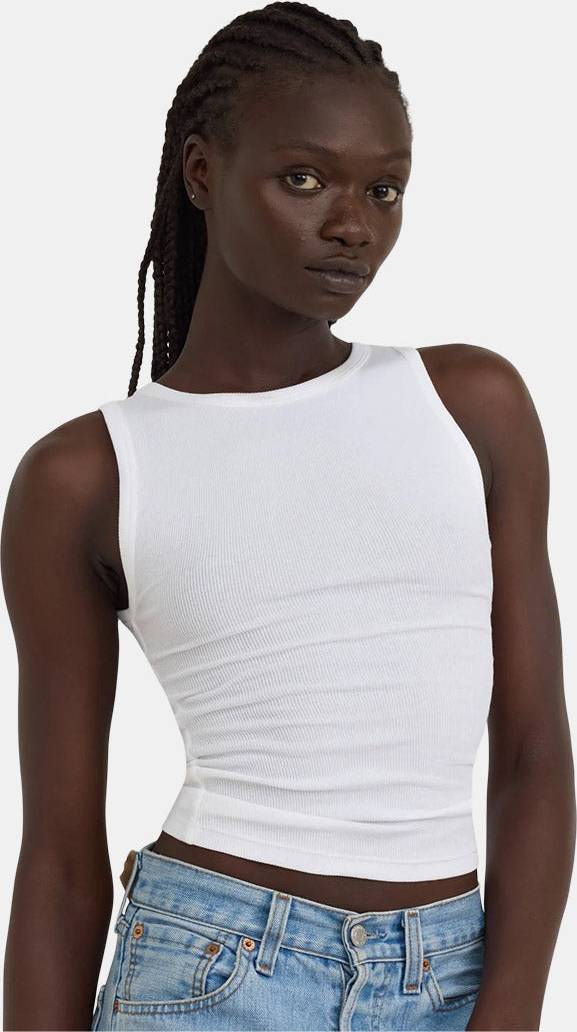 Organic Basics Core Rib Tank Top - White