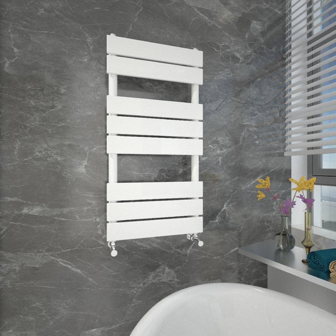 Belfry Heating Anthracite Flat Panel Towel Rail Designer Radiator