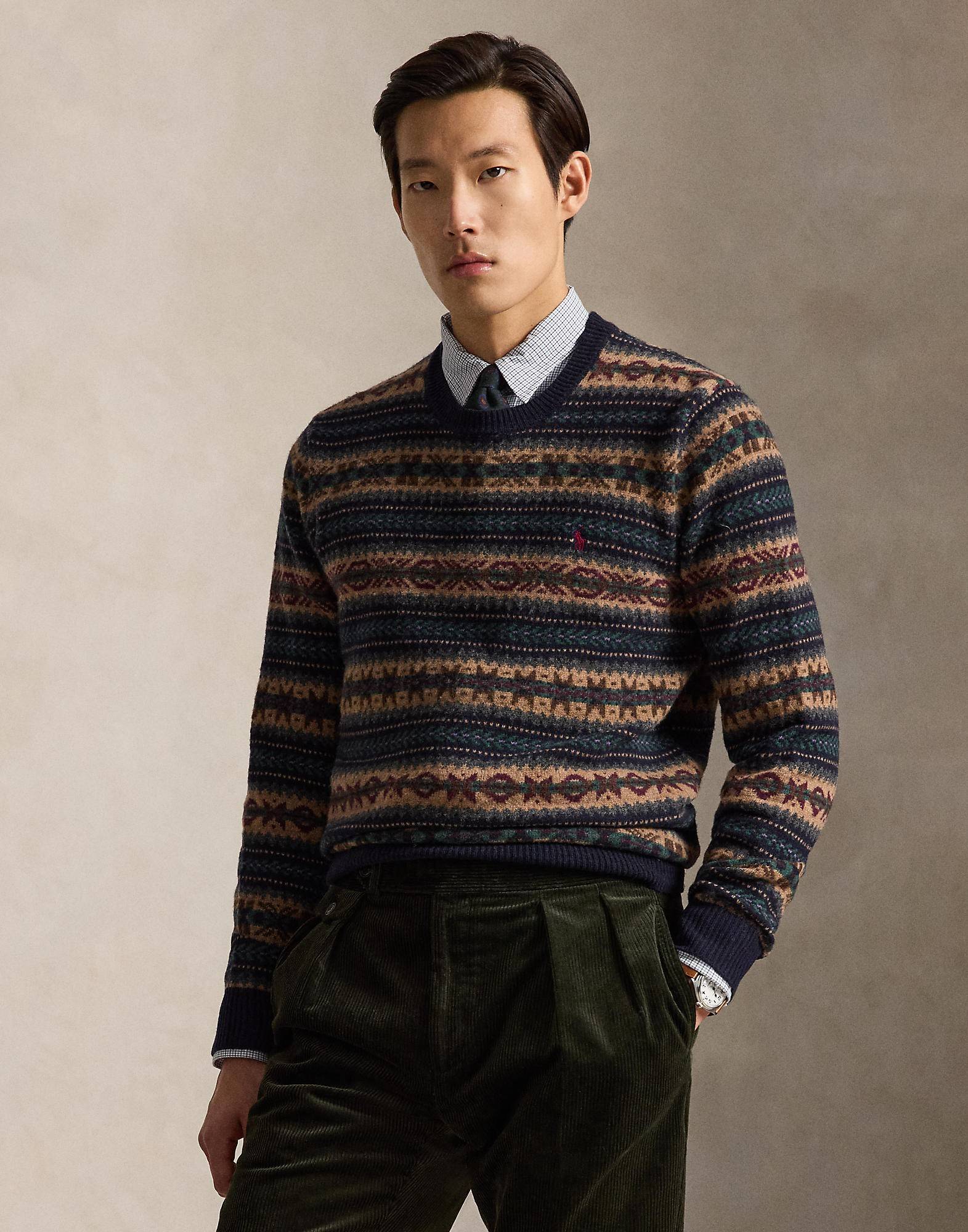 Polo Ralph Lauren Wool Rws Sweater Pullover Mand - Navy