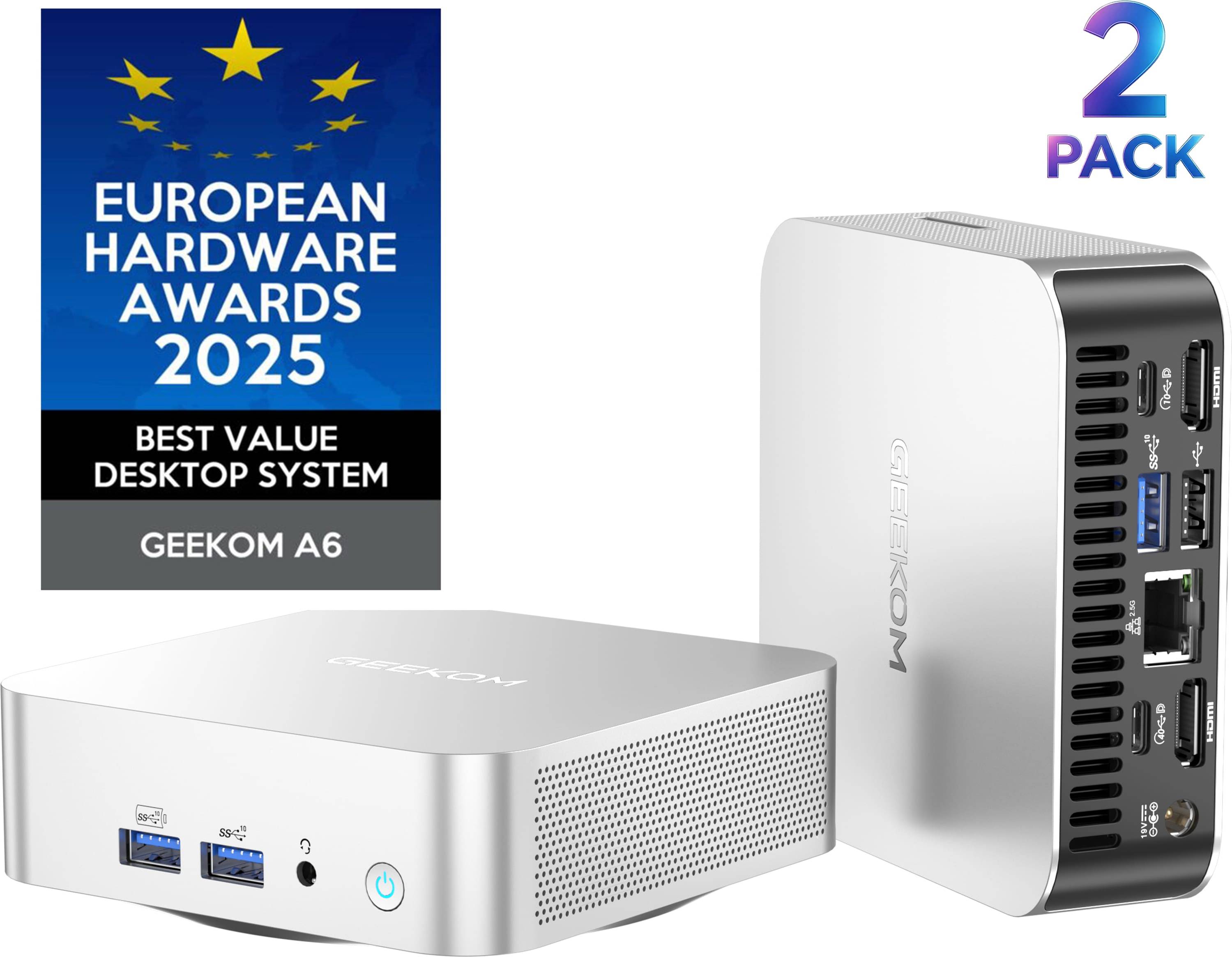 Gaming mini pc GEEKOM A6 Mini PC Bundle 2 Pack