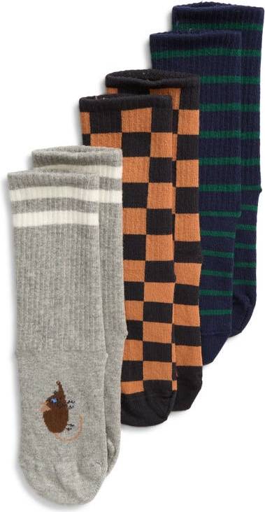 Mini Rodini Chess Check 3-Pack Socks - Multi/Patterned