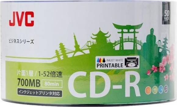 JVC 50CPW CD-R 700MB Printer 50 Pcs