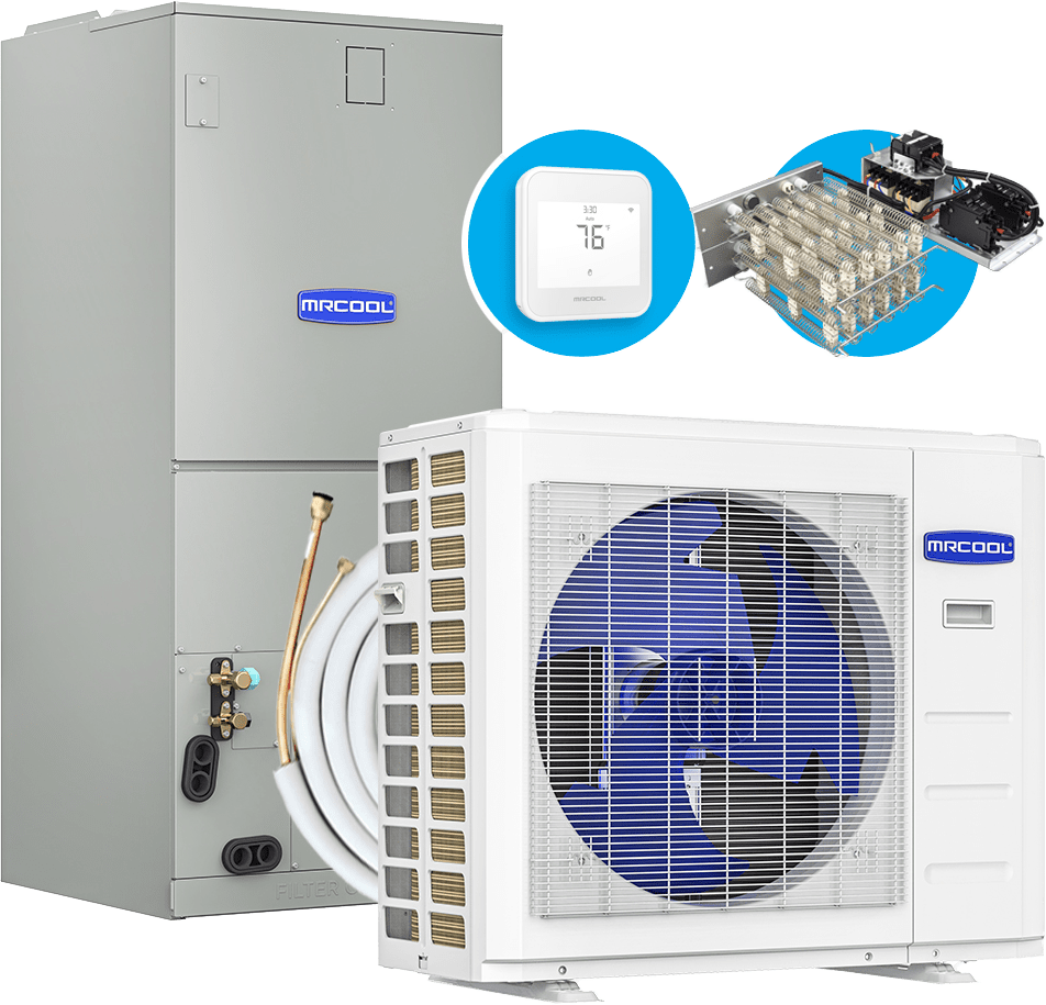 Split system air conditioner MRCOOL VersaPro Central Ducted Heat Pump Split System