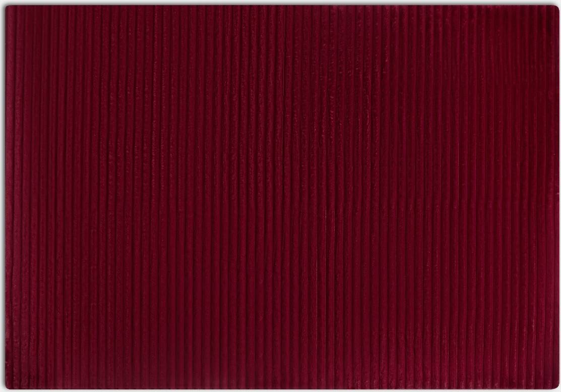 OHS Faux Fur Ribbed Rug 120 x 170 cm Berry Red