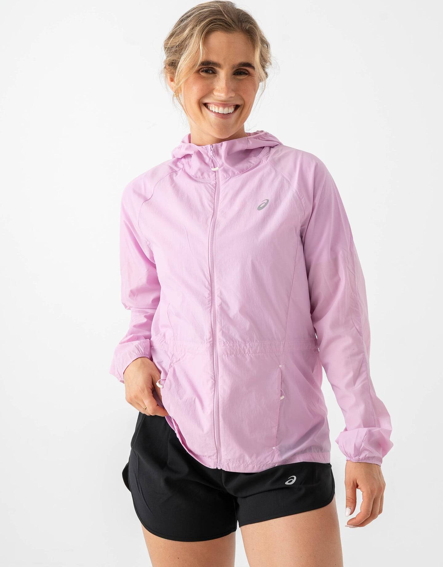 Asics Road Packable Jacket Hazy Lilac - Rosa
