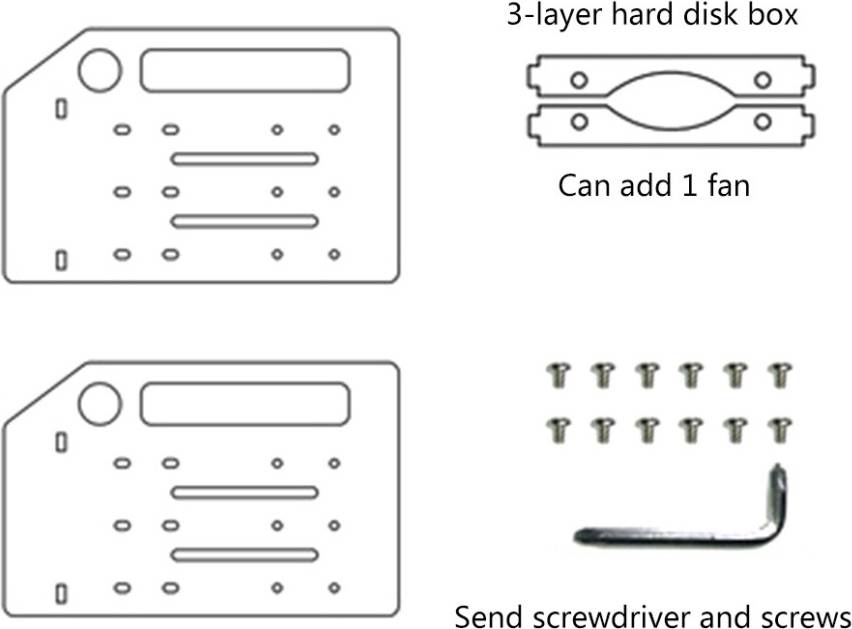 Ssd rack Multi-Layer SSD Rack 3.5 Hard Drive Organizer