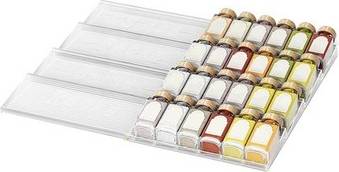 Sodial Adjustable Clear Acrylic Spice Rack