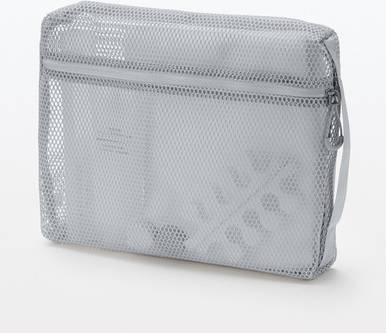 Muji Polyester Mesh Case - Grey