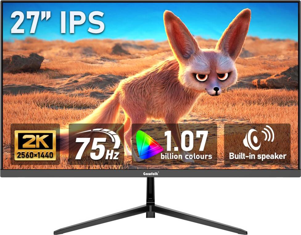 27 Inch IPS 2K QHD Gaming PC Screen