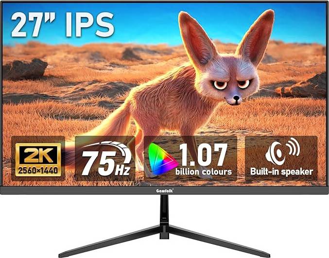 27 Inch IPS 2K QHD Gaming PC Screen