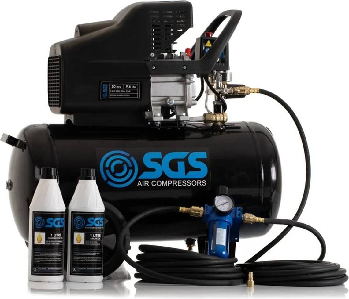 SGS 50 Litre Direct Drive Air Compressor Starter Kit
