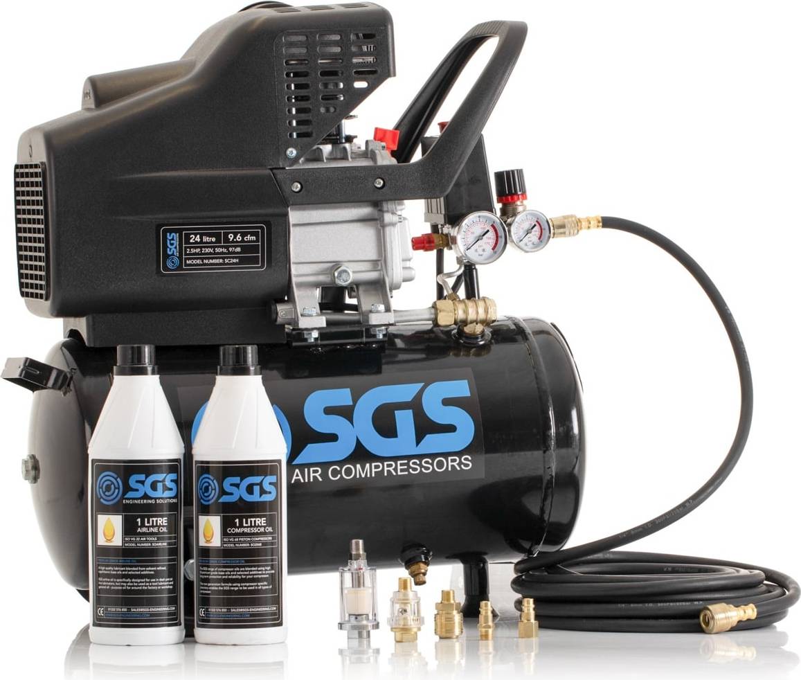 SGS 24 Litre Direct Drive Air Compressor Starter Kit