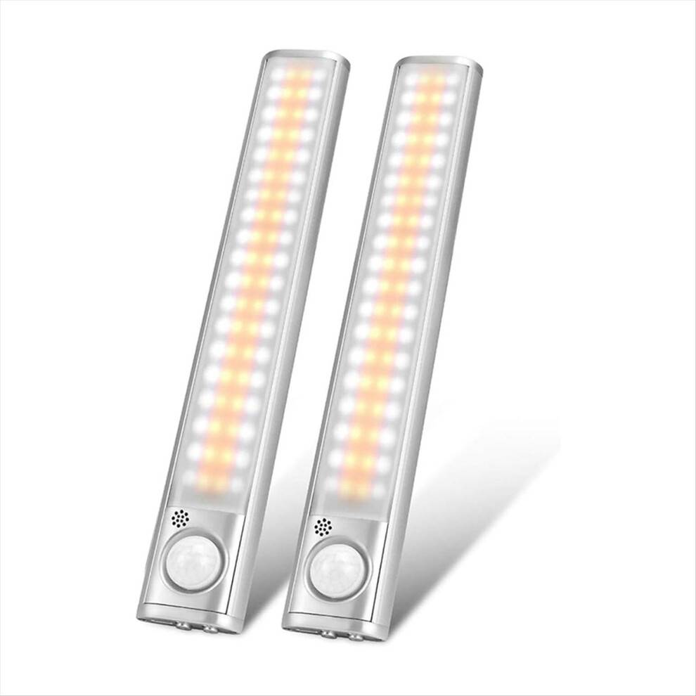 2PCS LED Motion Sensor Cabinet Light 40 cm USB Rech