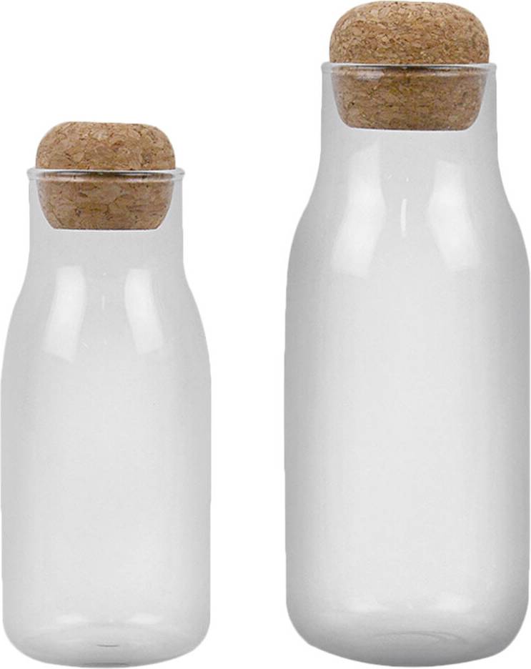 Solustre 2 Pcs Kitchen Storage Jars With Lid Food Container 2pcs