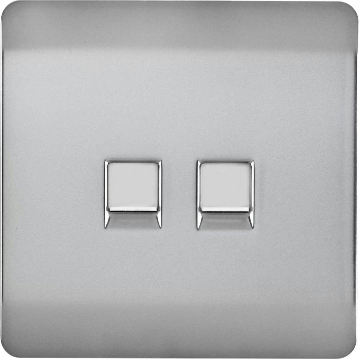 2 Gang RJ45 Cat 6 Ethernet Socket
