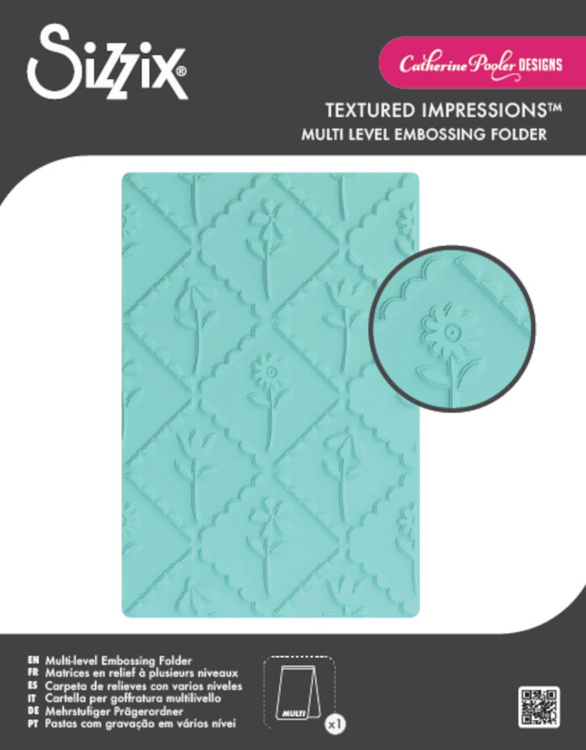 Multi-Level Embossing Folder Framed Florals