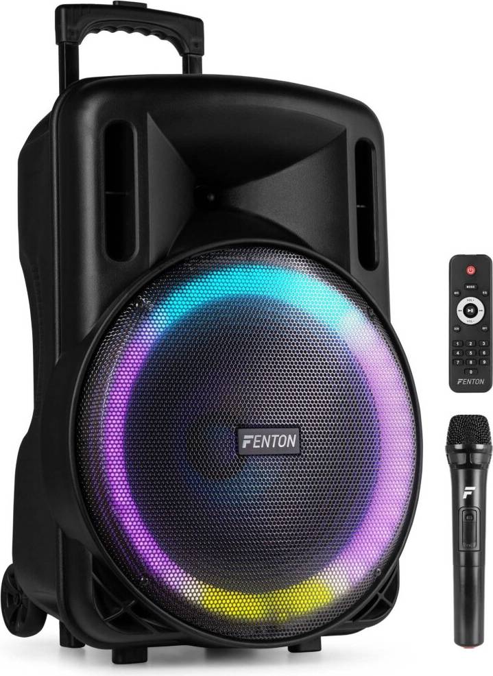 Usb playback portable speaker Fenton FT15LED MK2 15 Inch Portable PA System