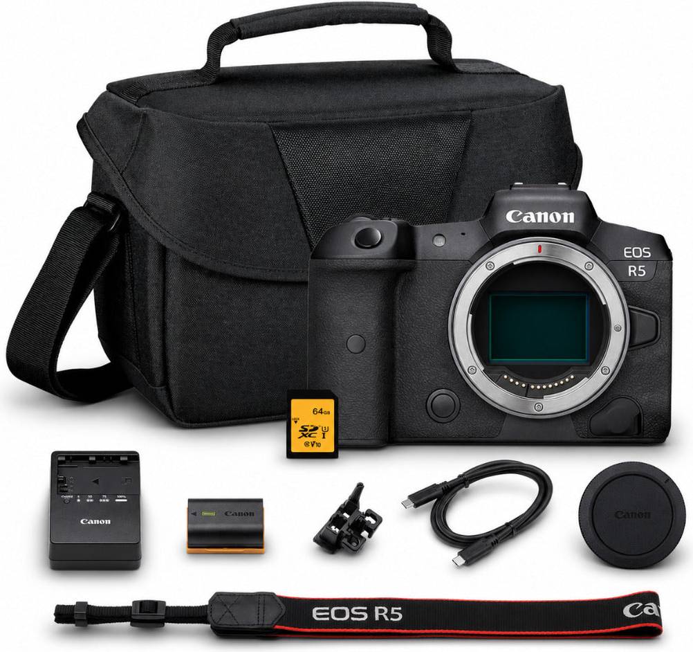 Canon eos r5 Canon EOS R5 8K 45MP CMOS Sensor Camera Bundle