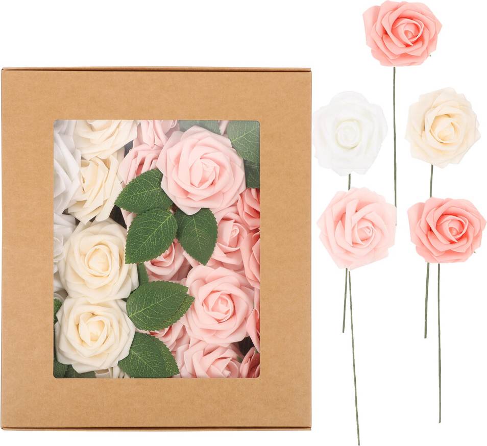 VILLCASE 3 Boxes Pe Foam Roses Gift Set