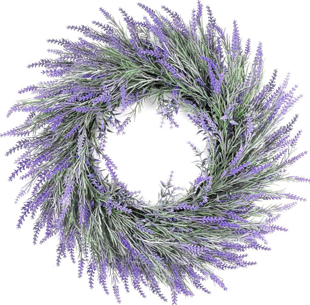 Summer door wreaths 20 Inch Spring Summer Lavender Wreath