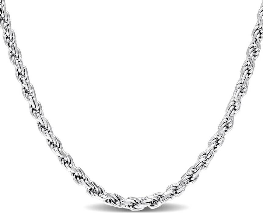 Italian Silver Rope Chain Necklace