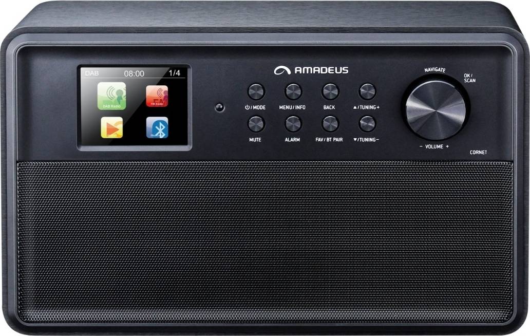 Amadeus Cornet DAB Plus Radio Sort