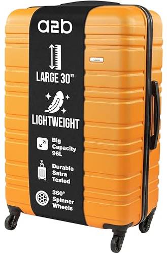 Large lightweight suitcase A2B 30 Inch Large Lightweight Orange Suitcase
