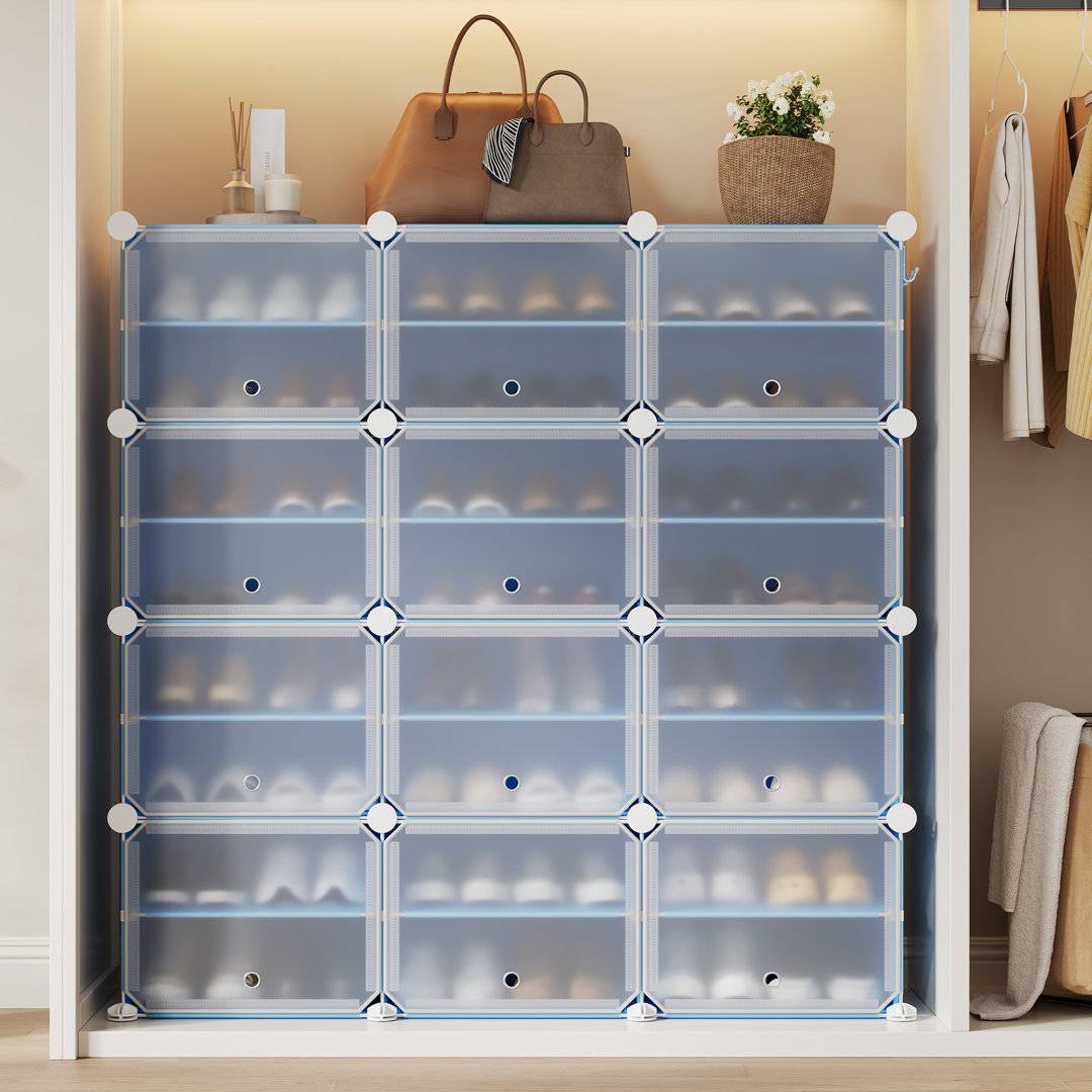 Rebrilliant Shoe Storage Blue Shoe Rack