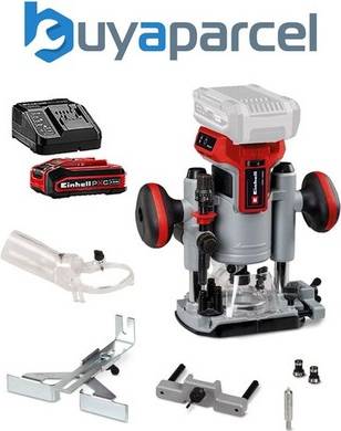 Einhell Professional 18v Cordless Brushless Router Plunge Base 4ah Kit