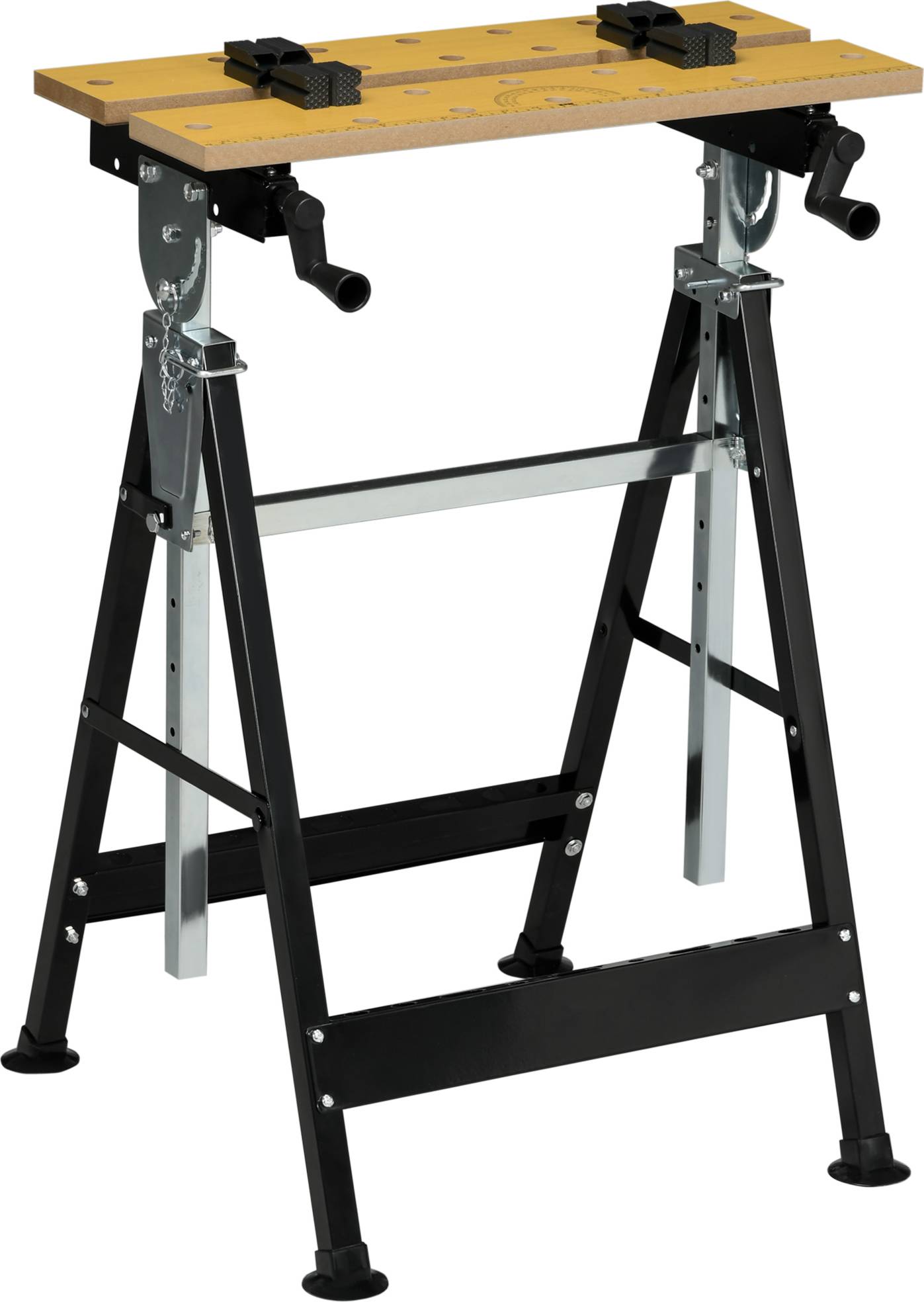 Homcom Portable Folding Workbench With Adjustable Height Angle