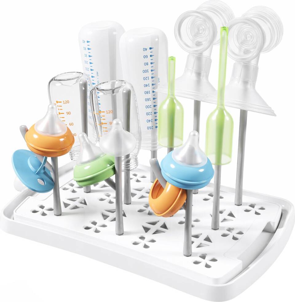 Baby Bottle Drying Rack with Drip Tray