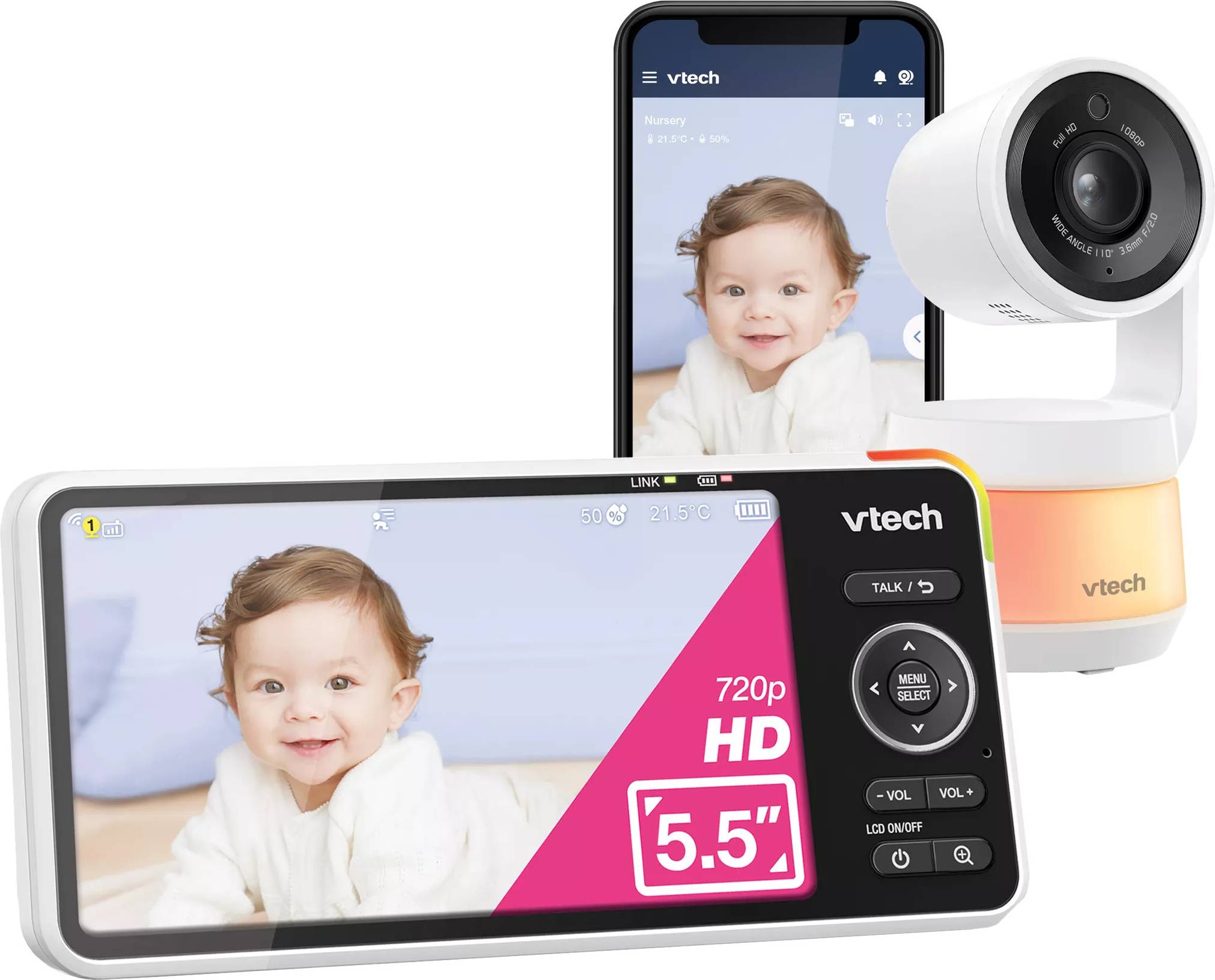 Vtech RM6767HD 5.5 Inch Colour Smart Video Monitor