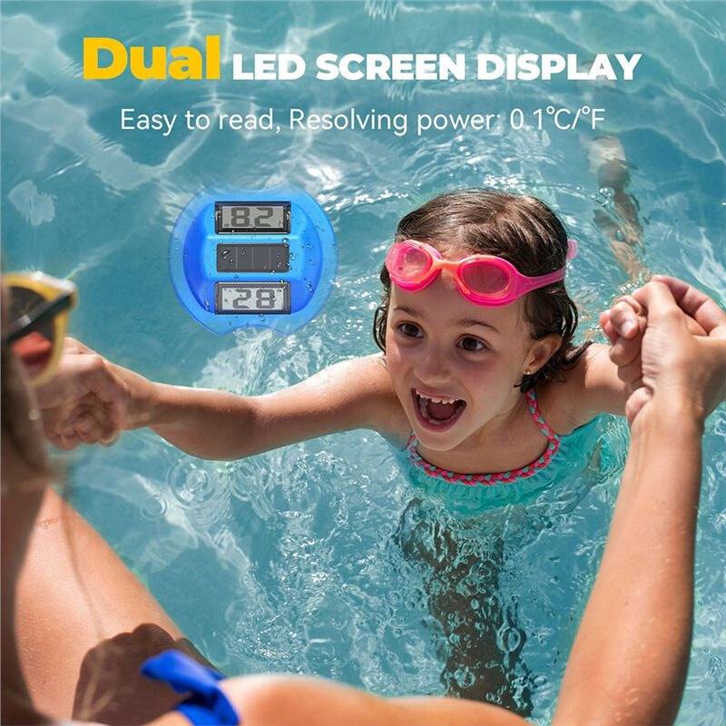 Floating Pool Thermometer Dual-Sided Display Screen