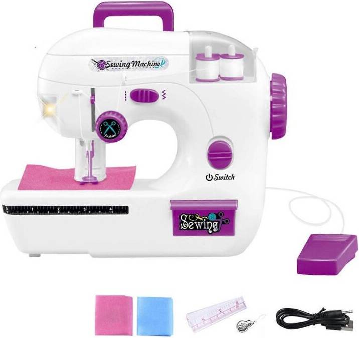 Kids Sewing Machine Toy with Pre-Threaded Box