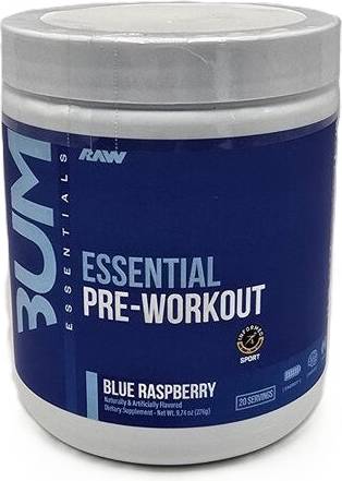 Raw CBUM Essential Pre-Workout Blue Raspberry 276g