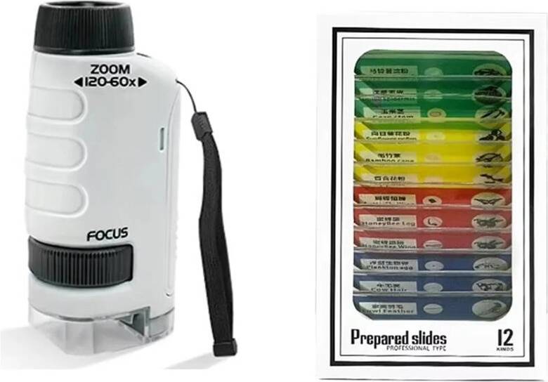 60-120X Pocket Microscope Kit