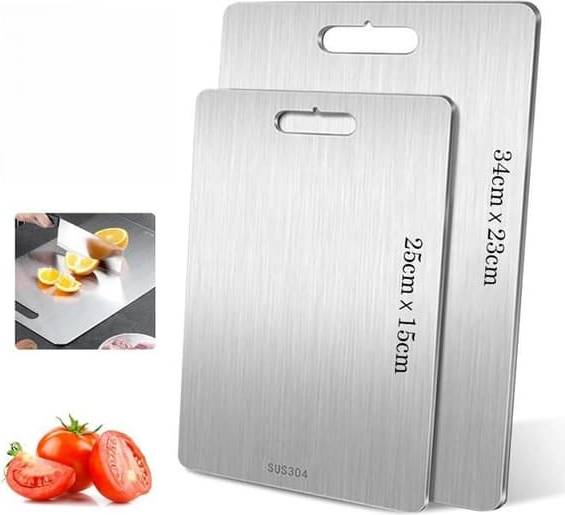 Skärbräda 2-Pack Rostfritt Stål