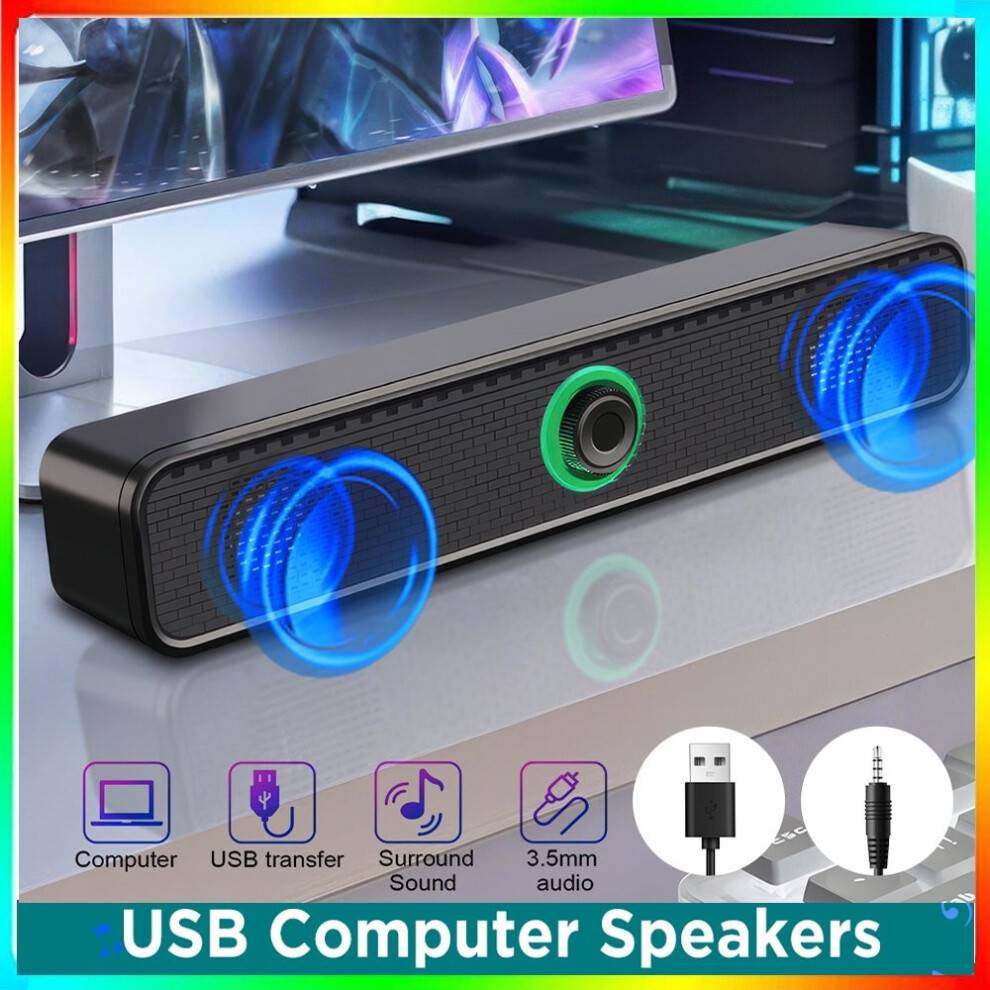 Mini soundbar USB Powered Desktop Mini Soundbar Volume Control