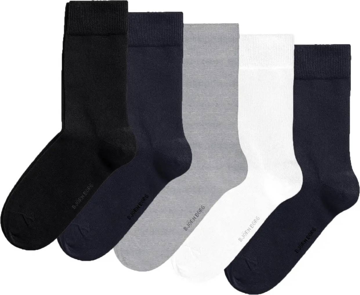 Björn Borg Essential Socks 5-Pack Multi-Patterned - Sort