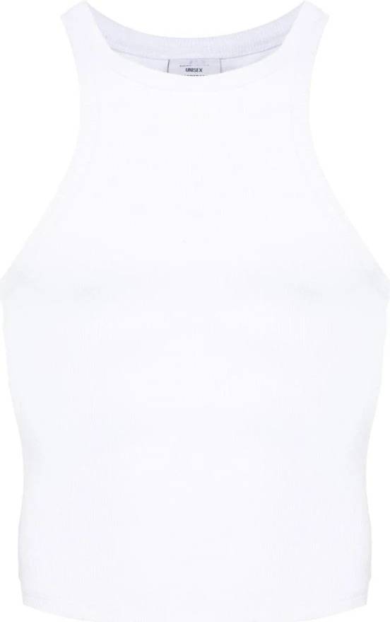 VETEMENTS Ribbet Racerback Tanktop Toppe Bomuld - Hvid