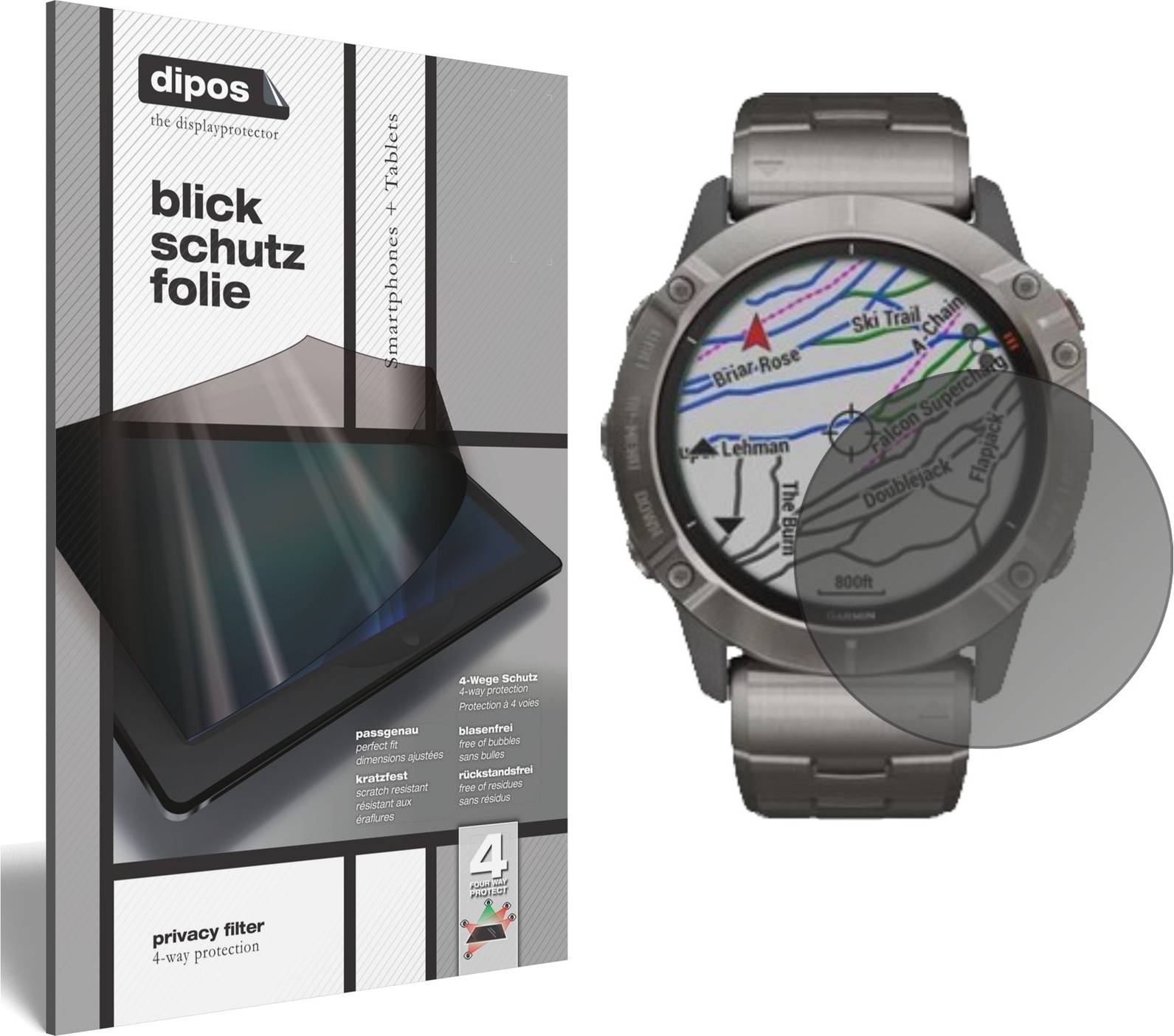 Garmin fenix 6 Dipos Screen Protector For Garmin Fenix 6 Pro Privacy Filter
