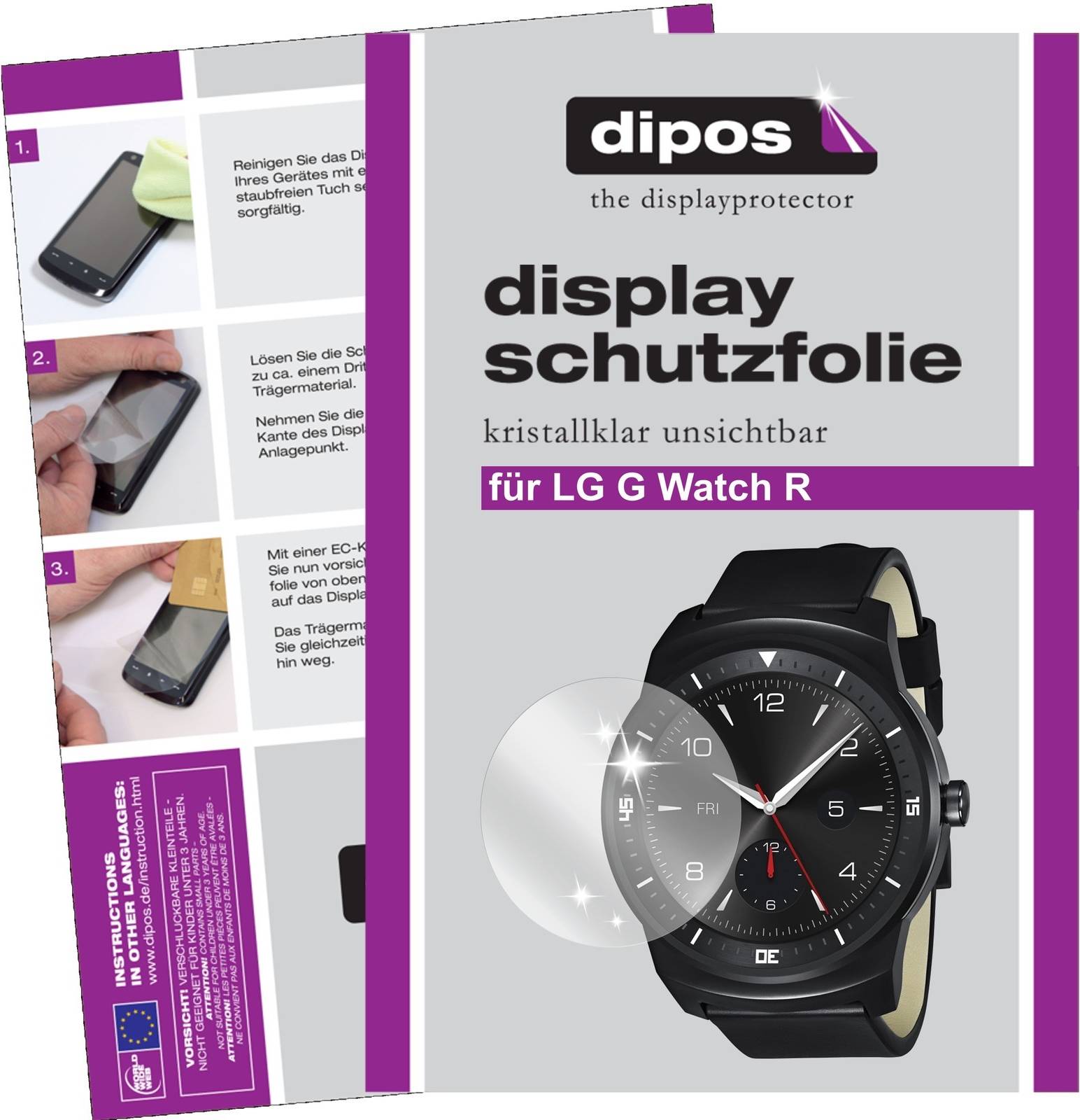 Dipos Screen Protector For Lg Watch R Crystal Clear