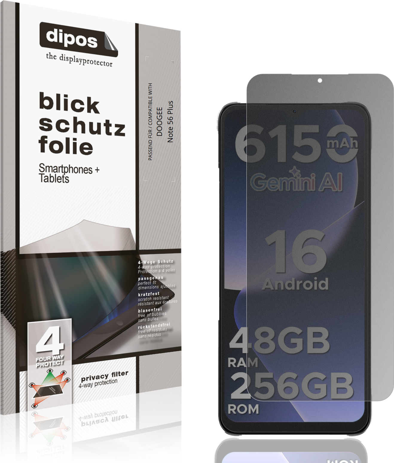 Dipos Screen Protector For Doogee Note 56 Plus
